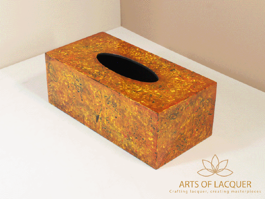 Textured Amber Tissue Box