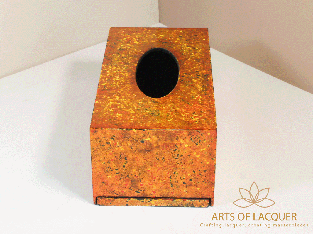 Textured Amber Tissue Box