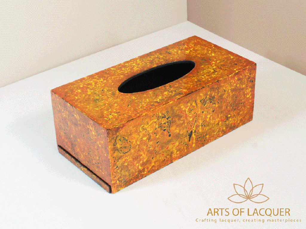 Textured Amber Tissue Box