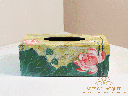 Lotus Flower Lacquer Tissue Box