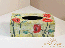 Red Poppy Lacquer Tissue Box