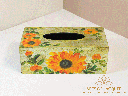 Sunflower Lacquer Tissue Box