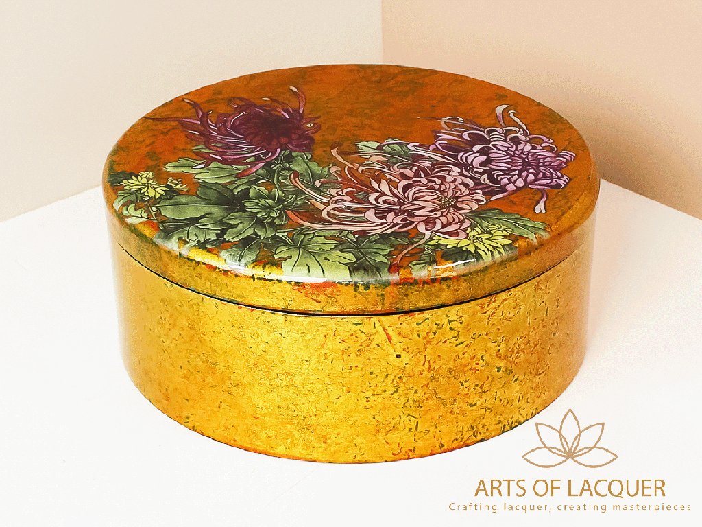 Imperial Chrysanthemum Lacquer Keepsake Box