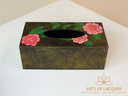  Luxury Pink Camellia Lacquer Tissue Box