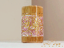 Purple Bamboo Lacquer Jar with Eggshell Mosaic