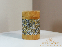 Black Bamboo Lacquer Jar with Eggshell Mosaic