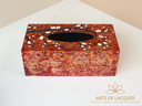 Red Autumn Blossom Handcrafted Lacquer Tissue Box 