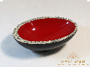 Versatile Flower Floating Bowl - Crimson Lacquer Decor