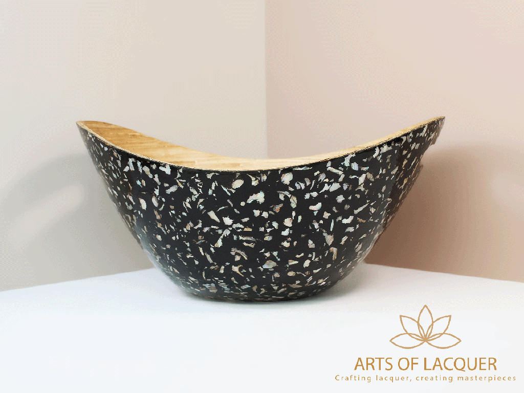 Eclipse Bamboo Lacquer Bowl - Unique Home Decor