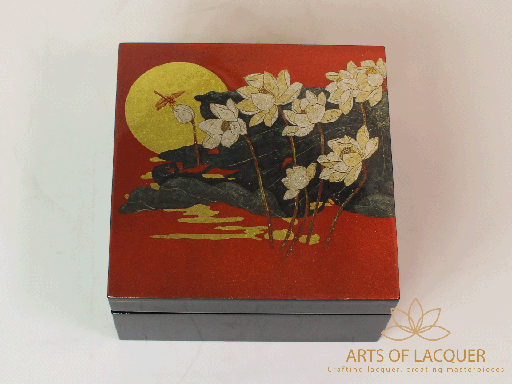 [AOL230016] Twilight Lotus Lacquer Jewelry Box