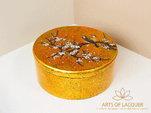 [AOL230059] Apricot Blossom Serenity Lacquer Keepsake Box