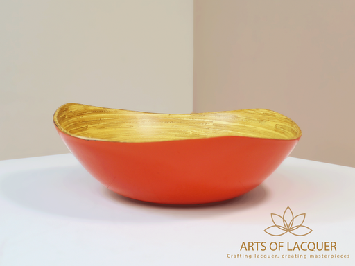 [AOL230087] Red Embrace Lacquer Bowl 